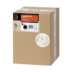 LANA 1P, KINKIET, E27 MAX. 60W, CZARNY ORNO LANA 1P, KINKIET, E27 MAX. 60W, CZARNY ORNO