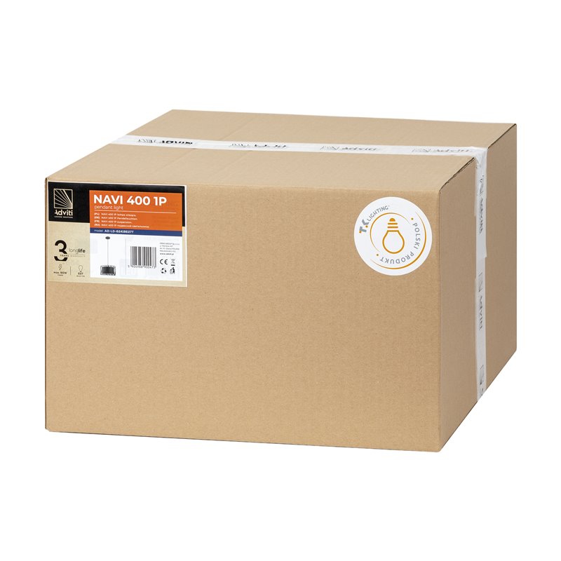 NAVI 400 1P, LAMPA WISZĄCA, E27 MAX.60W, CZARNA ORNO NAVI 400 1P, LAMPA WISZĄCA, E27 MAX.60W, CZARNA ORNO
