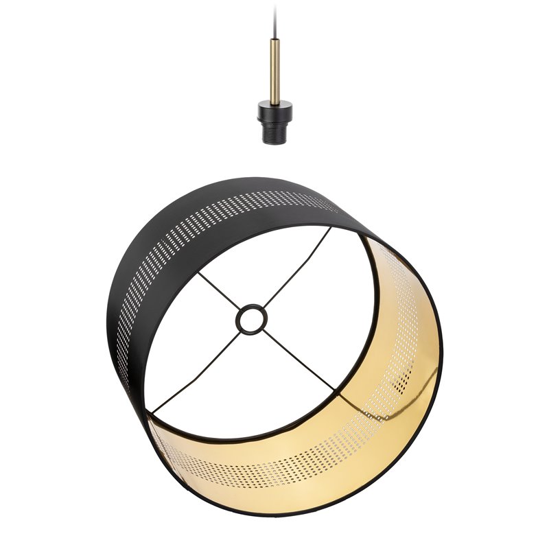 ALESSIO 1P, LAMPA WISZĄCA, E27 MAX.60W, CZARNO-ZŁOTA ORNO ALESSIO 1P, LAMPA WISZĄCA, E27 MAX.60W, CZARNO-ZŁOTA ORNO