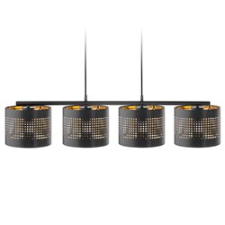 ALESSIO 4P, LAMPA WISZĄCA, E27 MAX.60W, CZARNO-ZŁOTA ORNO ALESSIO 4P, LAMPA WISZĄCA, E27 MAX.60W, CZARNO-ZŁOTA ORNO