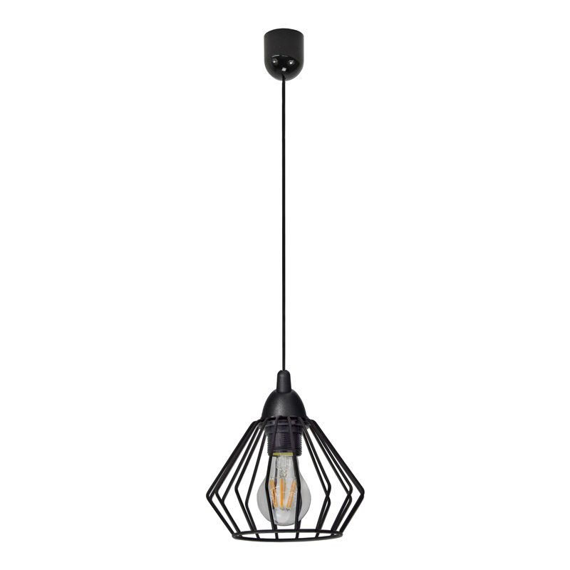 WAYA LAMPA WISZĄCA, MOC MAX. 1X60W, E27, CZARNA ORNO
