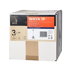 WAYA LAMPA WISZĄCA, MOC MAX. 1X60W, E27, CZARNA ORNO WAYA LAMPA WISZĄCA, MOC MAX. 1X60W, E27, CZARNA ORNO