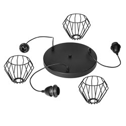 WAYA LAMPA WISZĄCA, MOC MAX. 3X60W, E27, CZARNA ORNO WAYA LAMPA WISZĄCA, MOC MAX. 3X60W, E27, CZARNA ORNO