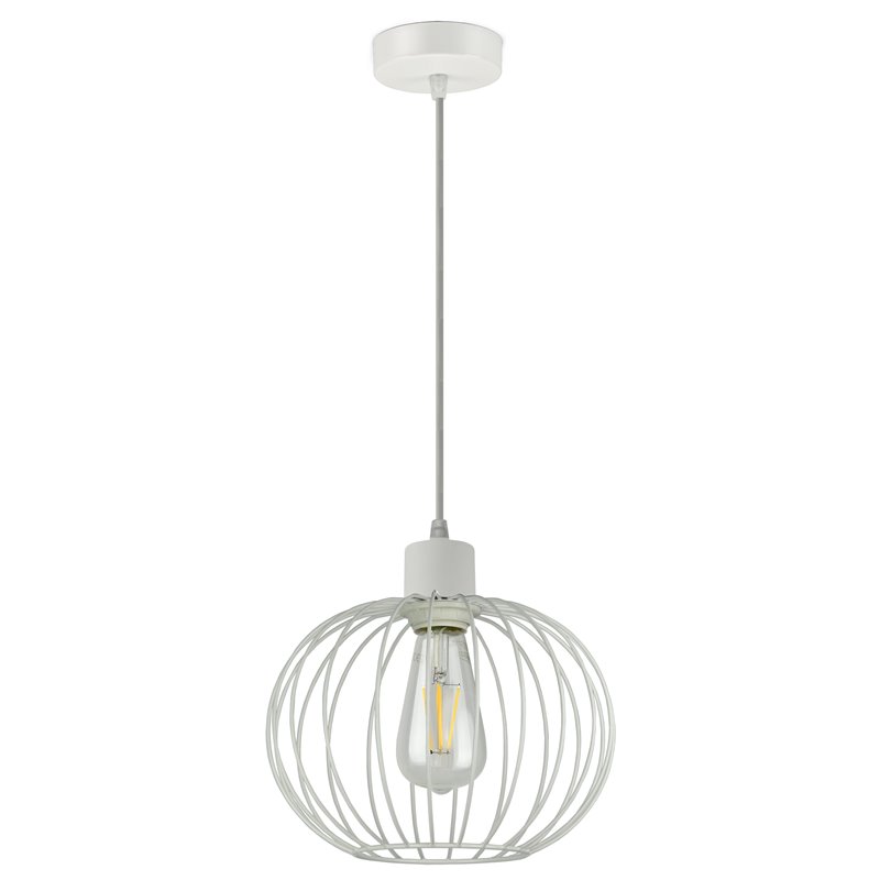 SOLA LAMPA WISZĄCA, MOC MAX. 1X60W, E27, BIAŁA ORNO
