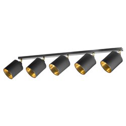 BATI OPRAWA ŚCIENNO-SUFITOWA, MOC MAX. 5X60W, E27, CZARNA ORNO BATI OPRAWA ŚCIENNO-SUFITOWA, MOC MAX. 5X60W, E27, CZARNA ORNO