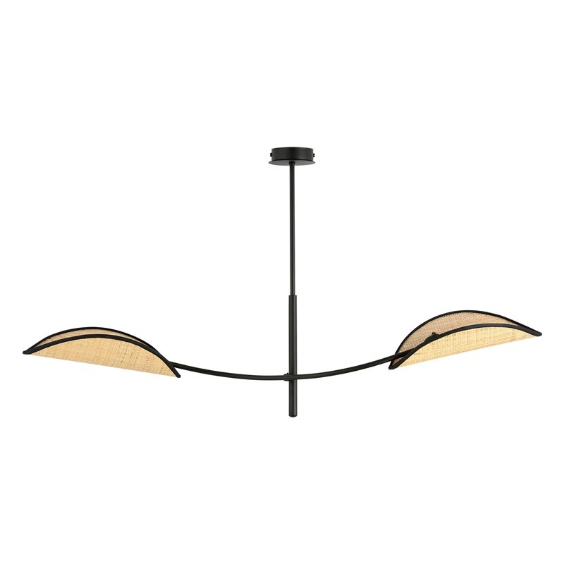PETALO LAMPA WISZĄCA, MOC MAX.2X40W, E14, CZARNA-RATAN ORNO