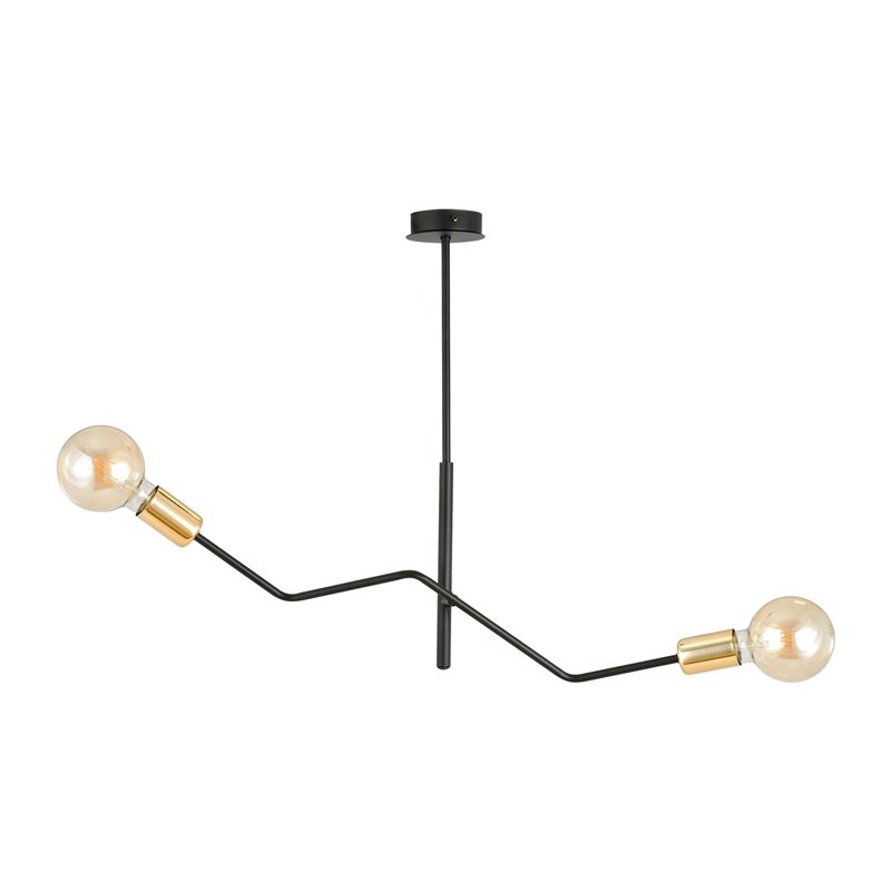 GIRO LAMPA WISZĄCA, MOC MAX.2X60W, E27, CZARNO-ZŁOTA ORNO GIRO LAMPA WISZĄCA, MOC MAX.2X60W, E27, CZARNO-ZŁOTA ORNO