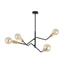 GIRO LAMPA WISZĄCA, MOC MAX.4X60W E27, CZARNO-ZŁOTA ORNO