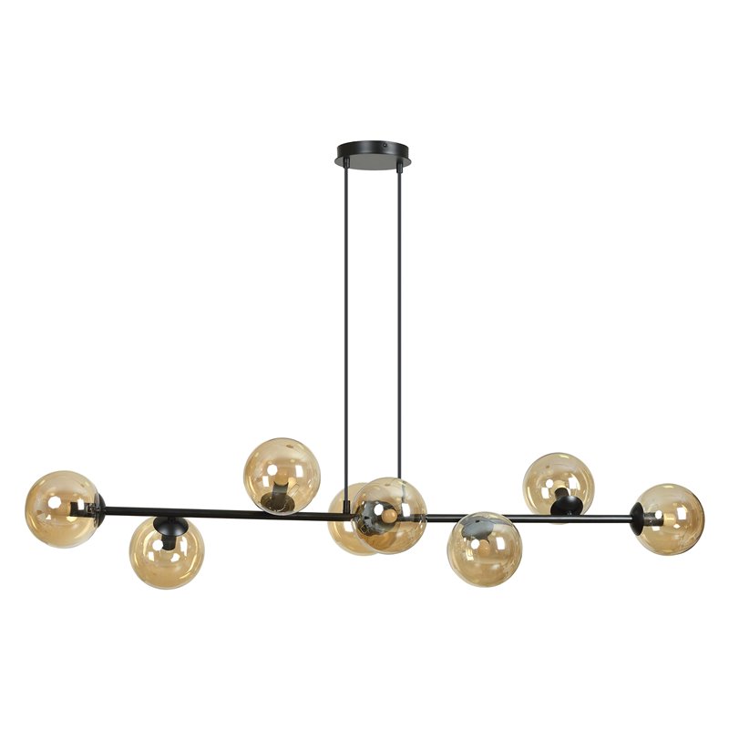 LETO LAMPA WISZĄCA, MOC MAX.8X40W, E14, CZARNO-ZŁOTA ORNO