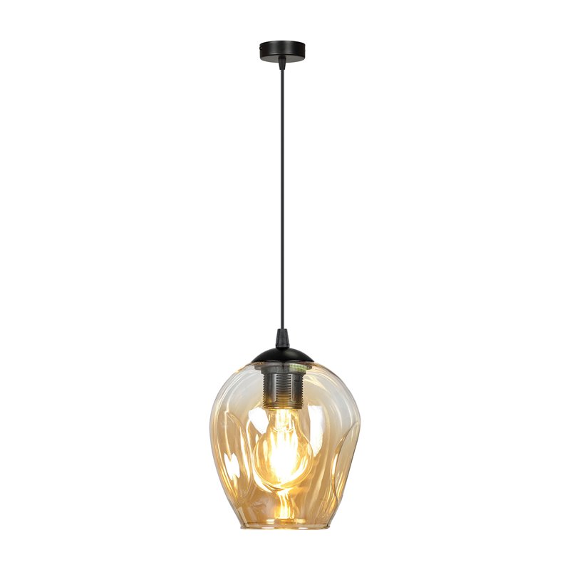 IRIS LAMPA WISZĄCA, MOC MAX.60W, E27, CZARNO-ZŁOTA ORNO