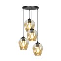 IRIS LAMPA WISZĄCA, MOC MAX.4X60W, E27, CZARNO-ZŁOTA ORNO