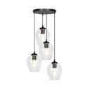 IRIS LAMPA WISZĄCA, MOC MAX.4X60W, E27, CZARNO-TRANSPARENTNA ORNO