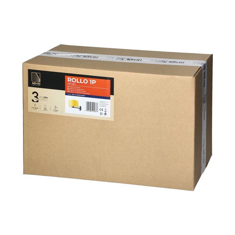 ROLLO KINKIET, MOC MAX. 1X15W, MUSZTARDOWY ORNO ROLLO KINKIET, MOC MAX. 1X15W, MUSZTARDOWY ORNO