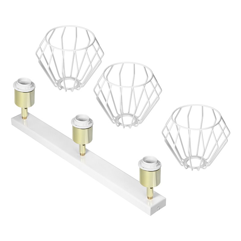 WAYA OPRAWA ŚCIENNO-SUFITOWA, MOC MAX. 3X60W, E27, BIAŁA, LISTWA ORNO WAYA OPRAWA ŚCIENNO-SUFITOWA, MOC MAX. 3X60W, E27, BIAŁA, LISTWA ORNO