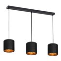 NEVA LAMPA WISZĄCA, MOC MAX. 3X60W, E27, CZARNA, LISTWA ORNO