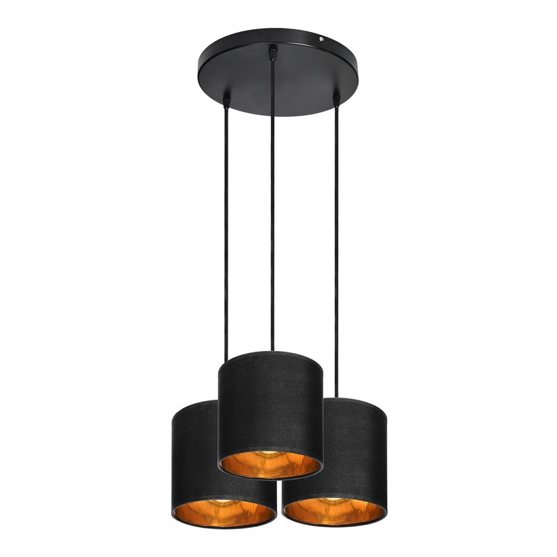 NEVA LAMPA WISZĄCA, MOC MAX. 3X60W, E27, CZARNA, PODSTAWA OKRĄGŁA ORNO