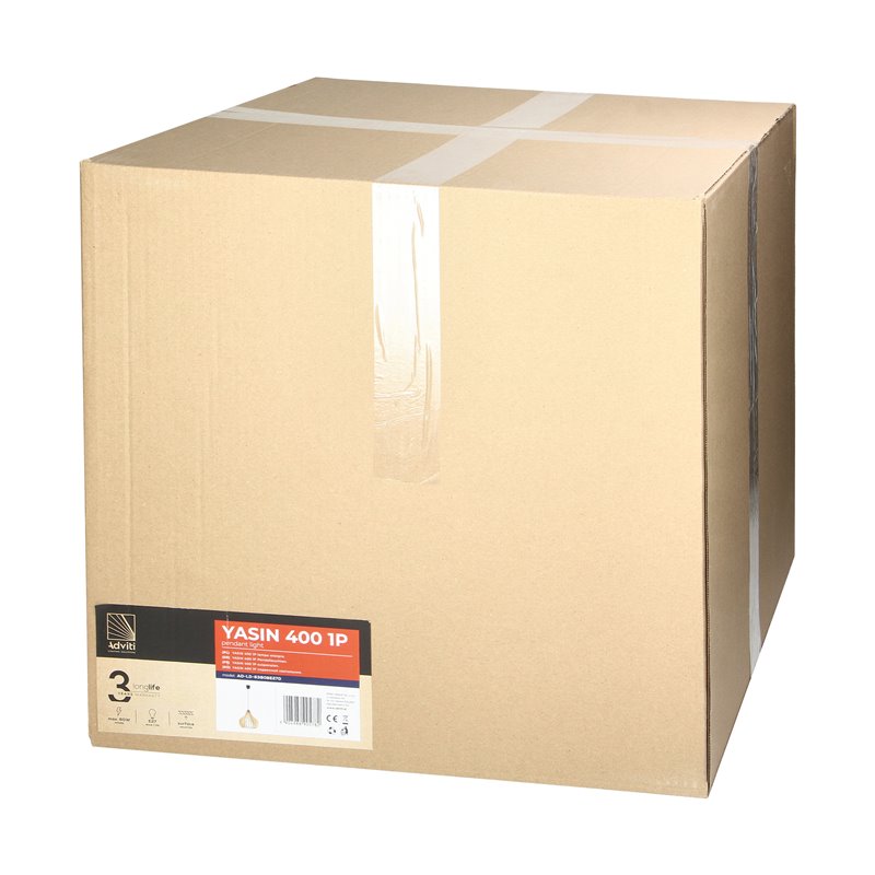 YASIN 400 LAMPA WISZĄCA, MOC MAX. 1X60W, E27, CZARNA, DREWNO ORNO YASIN 400 LAMPA WISZĄCA, MOC MAX. 1X60W, E27, CZARNA, DREWNO ORNO