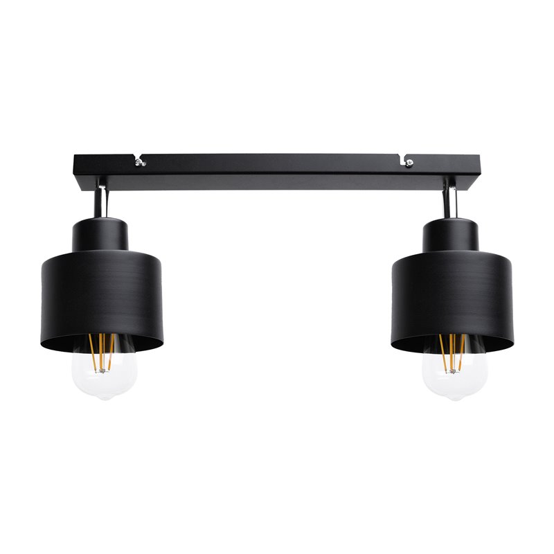 LISA OPRAWA ŚCIENNO-SUFITOWA, MOC MAX. 2X60W, E27, CZARNA, LISTWA ORNO