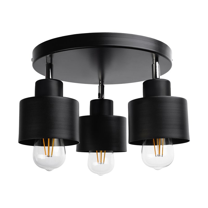 LISA OPRAWA ŚCIENNO-SUFITOWA, MOC MAX. 3X60W, E27, CZARNA, PODSTAWA OKRĄGŁA, JEDNOPOZIOMOWA, RUCHOME GŁOWICE LAMPY ORNO LISA OPRAWA ŚCIENNO-SUFITOWA, MOC MAX. 3X60W, E27, CZARNA, PODSTAWA OKRĄGŁA, JEDNOPOZIOMOWA, RUCHOME GŁOWICE LAMPY ORNO
