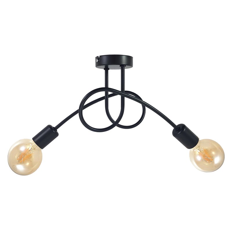 MALAGA LAMPA WISZĄCA, MOC MAX. 2X60W, E27, CZARNA ORNO