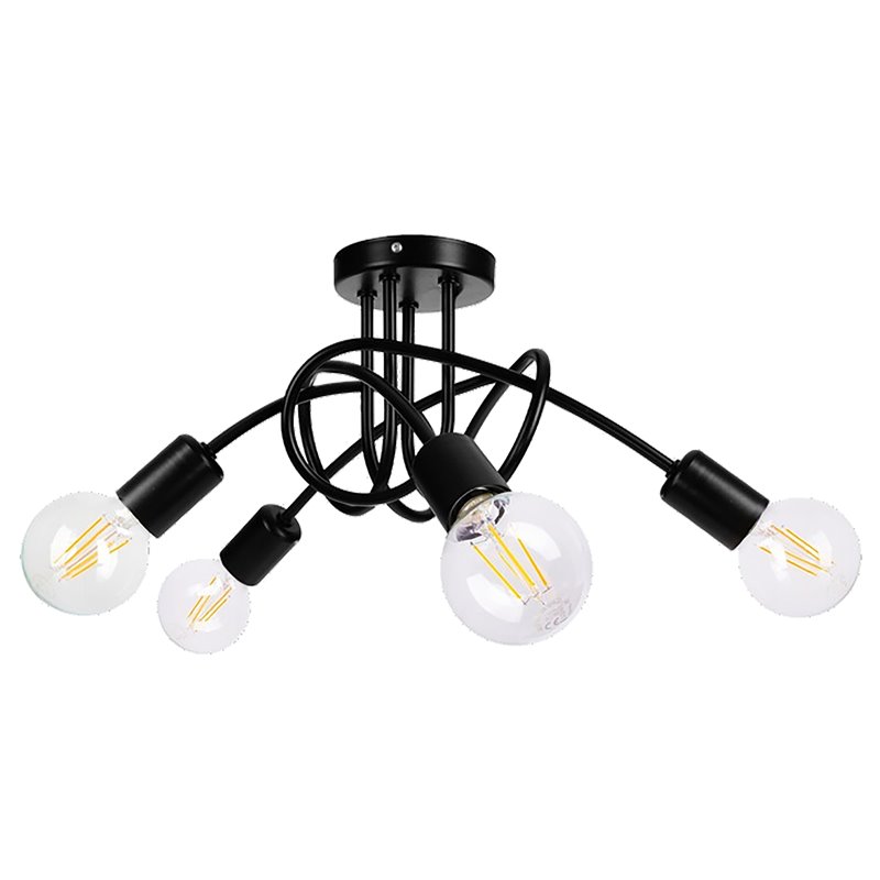 MALAGA LAMPA WISZĄCA, MOC MAX. 4X60W, E27, CZARNA ORNO