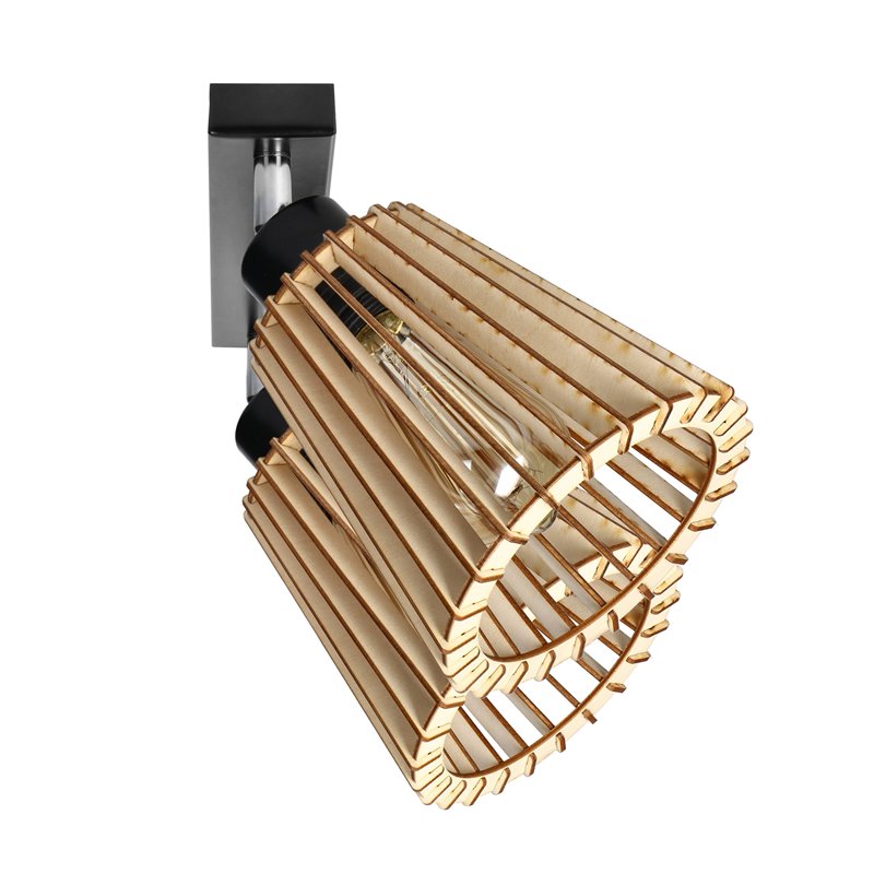 DELOS 2P E27, OPRAWA ŚCIENNO-SUFITOWA, MAX. 2X60W, CZARNA, DREWNO ORNO DELOS 2P E27, OPRAWA ŚCIENNO-SUFITOWA, MAX. 2X60W, CZARNA, DREWNO ORNO