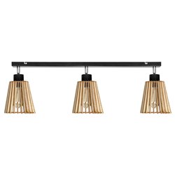 DELOS 3P E27, OPRAWA ŚCIENNO-SUFITOWA, MAX. 3X60W, CZARNA, DREWNO ORNO DELOS 3P E27, OPRAWA ŚCIENNO-SUFITOWA, MAX. 3X60W, CZARNA, DREWNO ORNO