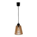 DELOS 1P E27, LAMPA WISZĄCA, MAX. 60W, CZARNA, DREWNO ORNO