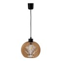 ANAFI 1P E27, LAMPA WISZĄCA, MAX. 60W, CZARNA, DREWNO ORNO