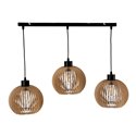 ANAFI 3P E27, LAMPA WISZĄCA, MAX. 3X60W, CZARNA, DREWNO ORNO ANAFI 3P E27, LAMPA WISZĄCA, MAX. 3X60W, CZARNA, DREWNO ORNO