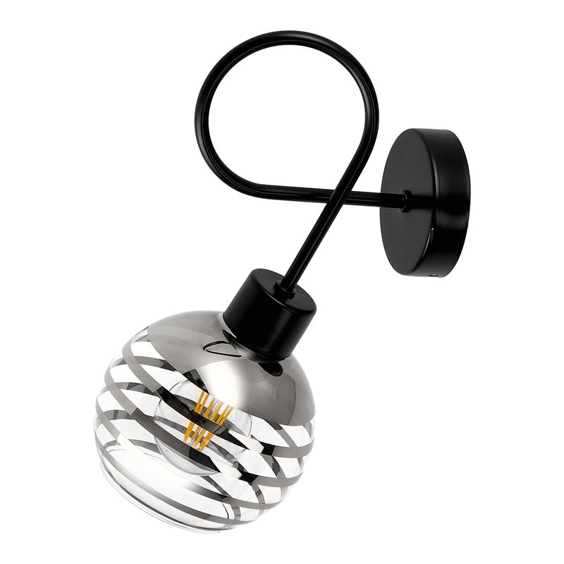 MILANO KINKIET 1P E27, MAX.60W, CZARNY ORNO MILANO KINKIET 1P E27, MAX.60W, CZARNY ORNO
