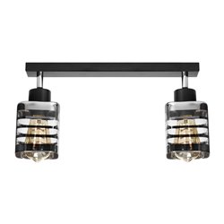 SIENA 2P E27, OPRAWA ŚCIENNO-SUFITOWA, MAX. 2X60W, CZARNA, LISTWA ORNO SIENA 2P E27, OPRAWA ŚCIENNO-SUFITOWA, MAX. 2X60W, CZARNA, LISTWA ORNO