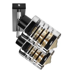SIENA 2P E27, OPRAWA ŚCIENNO-SUFITOWA, MAX. 2X60W, CZARNA, LISTWA ORNO SIENA 2P E27, OPRAWA ŚCIENNO-SUFITOWA, MAX. 2X60W, CZARNA, LISTWA ORNO