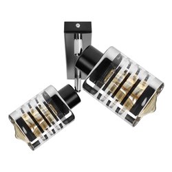 SIENA 2P E27, OPRAWA ŚCIENNO-SUFITOWA, MAX. 2X60W, CZARNA, LISTWA ORNO SIENA 2P E27, OPRAWA ŚCIENNO-SUFITOWA, MAX. 2X60W, CZARNA, LISTWA ORNO