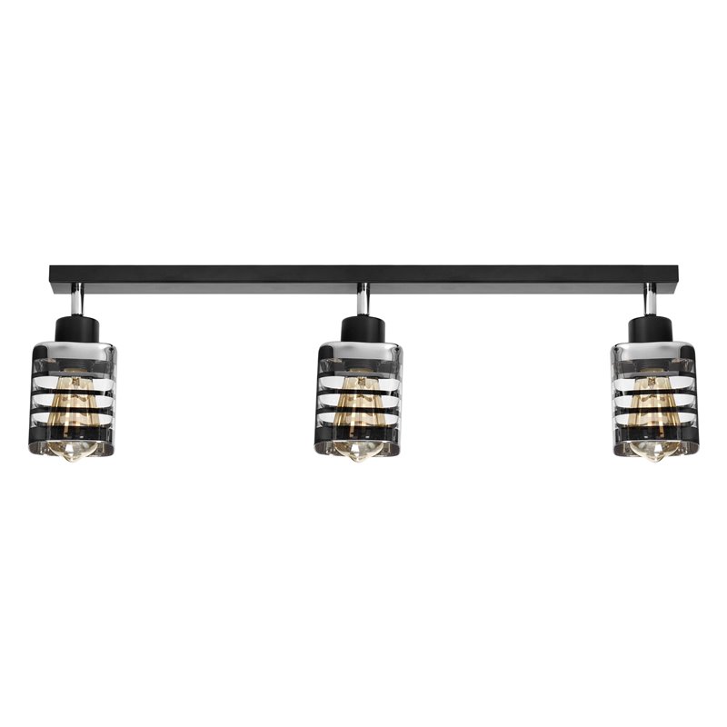 SIENA 3P E27, OPRAWA ŚCIENNO-SUFITOWA, MAX. 3X60W, CZARNA, LISTWA ORNO SIENA 3P E27, OPRAWA ŚCIENNO-SUFITOWA, MAX. 3X60W, CZARNA, LISTWA ORNO