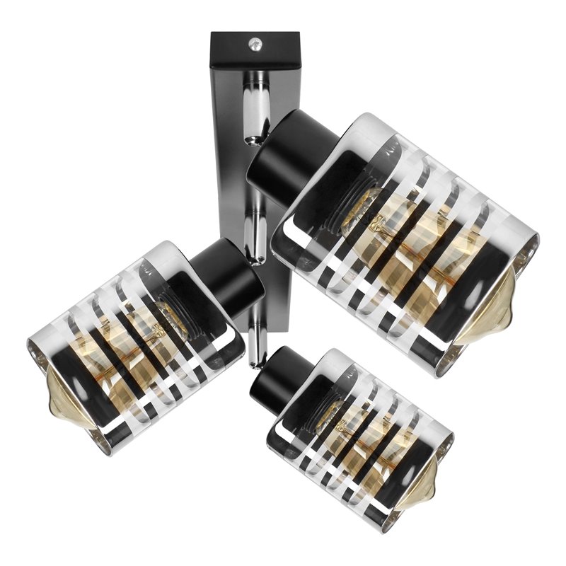 SIENA 3P E27, OPRAWA ŚCIENNO-SUFITOWA, MAX. 3X60W, CZARNA, LISTWA ORNO SIENA 3P E27, OPRAWA ŚCIENNO-SUFITOWA, MAX. 3X60W, CZARNA, LISTWA ORNO