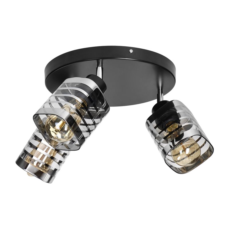 SIENA 3P E27, OPRAWA ŚCIENNO-SUFITOWA, MAX. 3X60W, CZARNA, PODSTAWA OKRĄGŁA, RUCHOME GŁOWICE LAMPY, JEDEN POZIOM ORNO SIENA 3P E27, OPRAWA ŚCIENNO-SUFITOWA, MAX. 3X60W, CZARNA, PODSTAWA OKRĄGŁA, RUCHOME GŁOWICE LAMPY, JEDEN POZIOM ORNO
