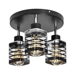 SIENA 3P E27, OPRAWA ŚCIENNO-SUFITOWA, MAX. 3X60W, CZARNA, PODSTAWA OKRĄGŁA, RUCHOME GŁOWICE LAMPY, JEDEN POZIOM ORNO SIENA 3P E27, OPRAWA ŚCIENNO-SUFITOWA, MAX. 3X60W, CZARNA, PODSTAWA OKRĄGŁA, RUCHOME GŁOWICE LAMPY, JEDEN POZIOM ORNO