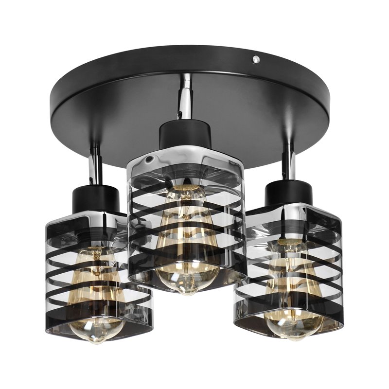 SIENA 3P E27, OPRAWA ŚCIENNO-SUFITOWA, MAX. 3X60W, CZARNA, PODSTAWA OKRĄGŁA, RUCHOME GŁOWICE LAMPY, JEDEN POZIOM ORNO SIENA 3P E27, OPRAWA ŚCIENNO-SUFITOWA, MAX. 3X60W, CZARNA, PODSTAWA OKRĄGŁA, RUCHOME GŁOWICE LAMPY, JEDEN POZIOM ORNO