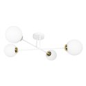 LEIA 4P E27, LAMPA WISZĄCA, MAX. 4X60W, BIAŁO-ZŁOTA ORNO