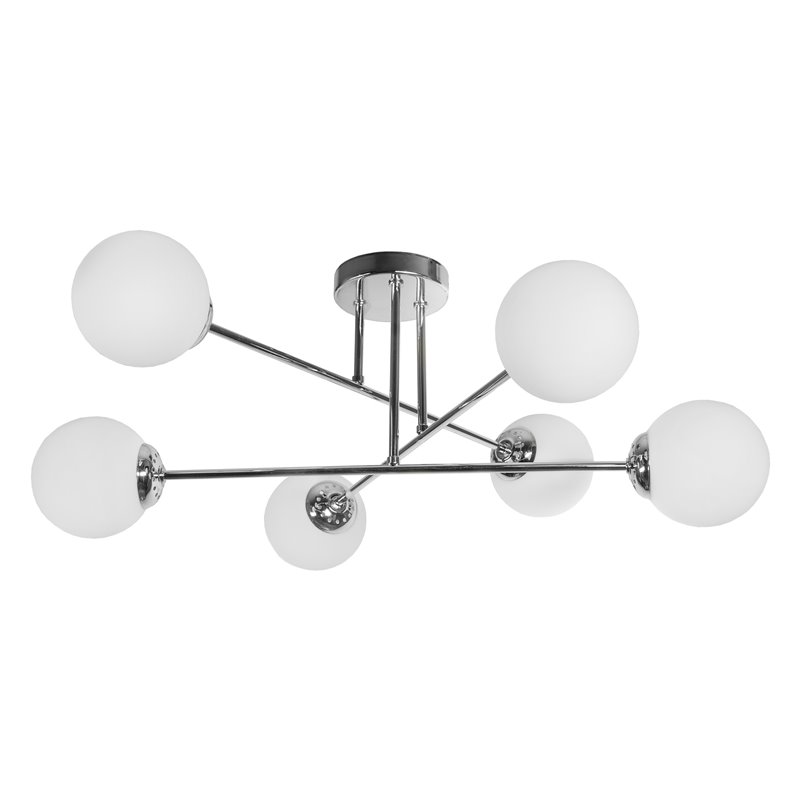 LEIA 6P E27, LAMPA WISZĄCA, MAX. 6X60W, CHROM ORNO LEIA 6P E27, LAMPA WISZĄCA, MAX. 6X60W, CHROM ORNO