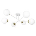 LEIA 6P E27, LAMPA WISZĄCA, MAX. 6X60W, BIAŁO-ZŁOTA ORNO LEIA 6P E27, LAMPA WISZĄCA, MAX. 6X60W, BIAŁO-ZŁOTA ORNO