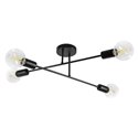 SOLO 4P E27, LAMPA WISZĄCA, MAX. 4X60W, CZARNA ORNO