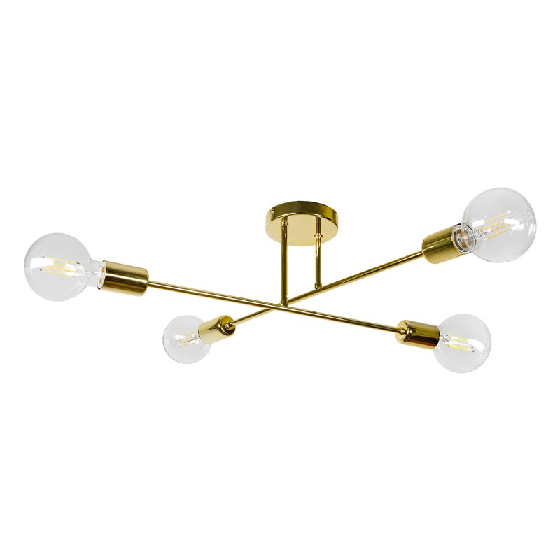 SOLO 4P E27, LAMPA WISZĄCA, MAX. 4X60W, ZŁOTA ORNO