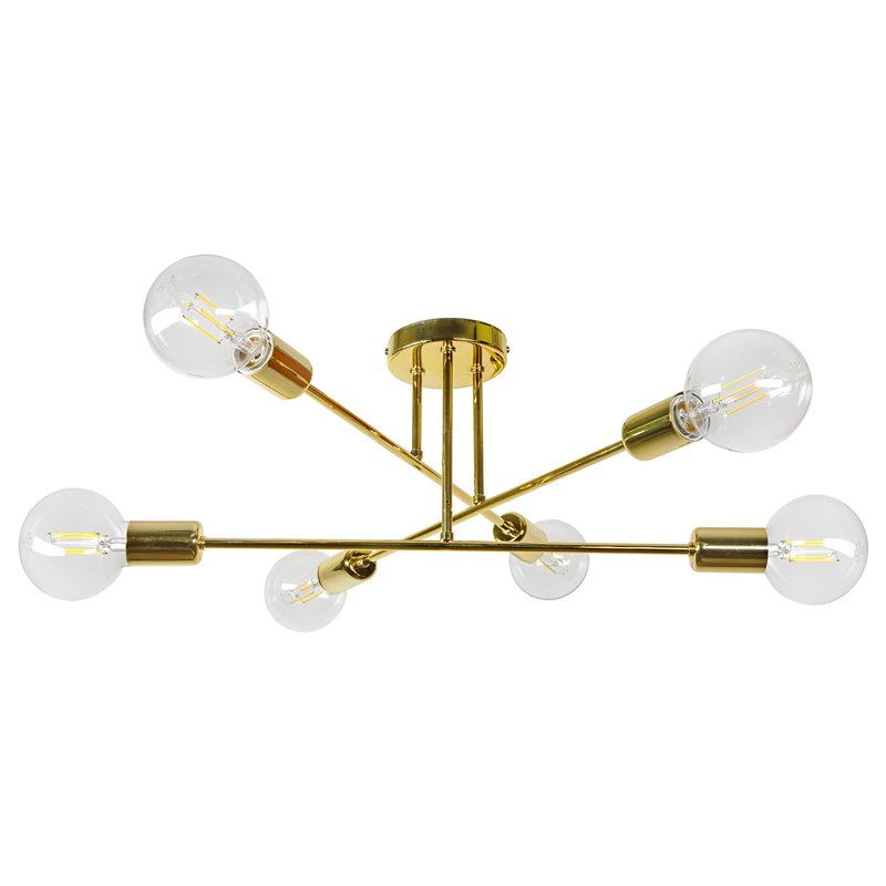 SOLO 6P E27, LAMPA WISZĄCA, MAX. 6X60W, ZŁOTA ORNO