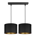 KYLO 2P E27, LAMPA WISZĄCA, MAX. 2X60W, CZARNA, LISTWA ORNO