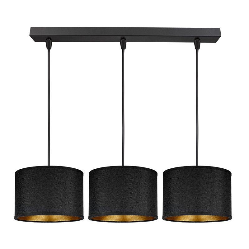 KYLO 3P E27, LAMPA WISZĄCA, MAX. 3X60W, CZARNA, LISTWA ORNO