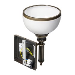 ARGOS 1P, KINKIET, E27 MAX 60W, METAL, MOSIĄDZ PATYNOWANY, KLOSZ SZKLANY ORNO ARGOS 1P, KINKIET, E27 MAX 60W, METAL, MOSIĄDZ PATYNOWANY, KLOSZ SZKLANY ORNO
