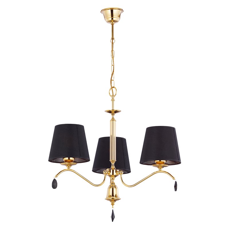 ACHAJA 3P, LAMPA WISZĄCA, 3XE27, MAX. 3X60W, METAL, MOSIĄDZ, ABAŻUR CZARNY ORNO ACHAJA 3P, LAMPA WISZĄCA, 3XE27, MAX. 3X60W, METAL, MOSIĄDZ, ABAŻUR CZARNY ORNO