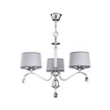 ACHAJA 3P, LAMPA WISZĄCA, 3XE27, MAX. 3X60W, METAL, CHROM, ABAŻUR SZARY ORNO